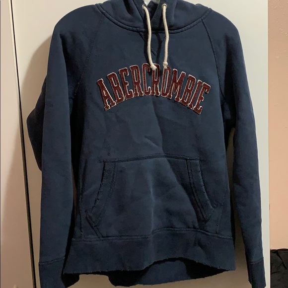 Abercrombie & Fitch Shirts | Navy Blue Hoodie | Poshmark